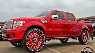 Stuntfest 2k14  Candy F150 on 32quot Amani Forged Wheels [upl. by Aicirtam]