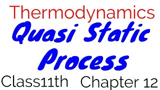 Quasi static thermodynamics process thermodynamics class 11 chapter 12 [upl. by Bang]