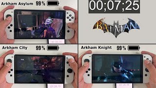 Battery Life of Batman Arkham Trilogy on Nintendo Switch OLED [upl. by Sello]