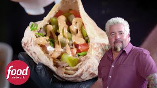 Os mais deliciosos shawarmas em Tahini  Lanchonetes Clássicas com Guy Fieri  Food Network Brasil [upl. by Ful144]