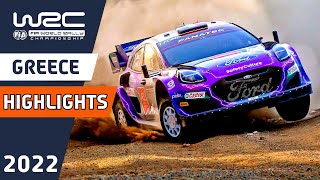 Day 1 Afternoon Highlights   WRC EKO Acropolis Rally Greece 2022 [upl. by Nirak]