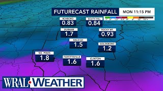 WRAL Weather Alert Day Heavy rain wind damage isolated flooding possible Monday ⛈️ [upl. by Eiddal748]