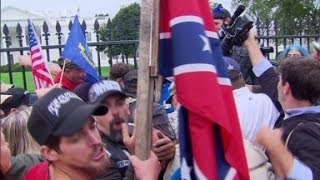 Veterans protest outside the White House [upl. by Eiramnna]