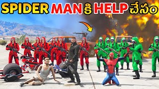 Franklin Helps Spiderman To Find His Bike  Gta x Freefire  Gta 5 Gameplay In Telugu 131 [upl. by Ritchie]