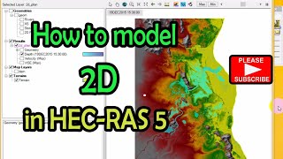 2D flood modeling using HECRAS 50  2D flow modelling in hecras  how to 2d flood model [upl. by Hadeehuat704]