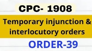 Legal issues in Temporary injunction and interlocutory Orders in Civil Litigation [upl. by Diehl]