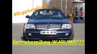 Mein Stern Getriebespülung WARUM Mercedes SL320 500 AMG R129 Getriebeölwechsel Kupplungsguru [upl. by Kameko717]