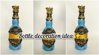 Glass bottle decoration ideas ✨⭐How To Decorate Glass Bottle 🍾 [upl. by Reich]