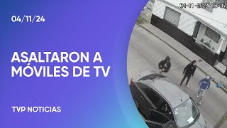 Asaltaron a los móviles de Telefé y Canal 9 que cubrían una noticia en el conurbano bonaerense [upl. by Newby]