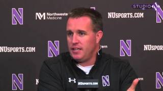 Football  Illinois Monday Press Conference Pat Fitzgerald 112315 [upl. by Whiting821]