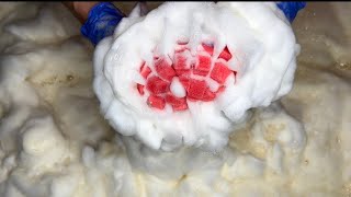 Asmr sponge squeezing🌲🌲new THICK PINE BUCKET🌲🌲🌲 [upl. by Treharne]