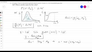 Prob and Stats  Lognormal Example Problem [upl. by Mehitable]