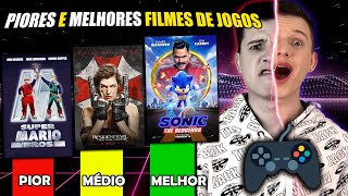 PIORES e MELHORES Filmes BASEADOS em JOGOS DE VÍDEOGAME [upl. by Innavoj323]