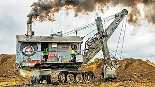 Steam Shovels  Antique Steam Industrial Excavators At Work 2023 [upl. by Sucramaj937]