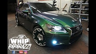 Lexus GS 350 on 22quot Forgis Wrapped Avery Urban Jungle Done by Wrap Starz [upl. by Ysnil943]