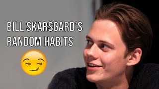 Bill Skarsgårds random habits in 1 minute [upl. by Huberman]