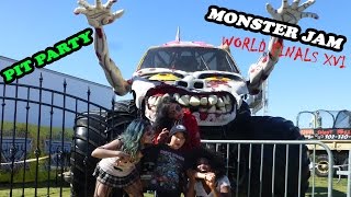 2015 Monster Jam World Finals XVI Awesome Pit Party [upl. by Koser]