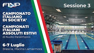 Campionati Italiani Assoluti Estivi FINP 2024  Brescia  Sessione 3 [upl. by Fabriane]