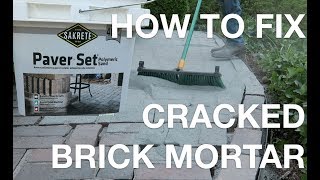 How to fix cracked mortar in a brick walkway Review of Sakrete polymeric sand [upl. by Araz]