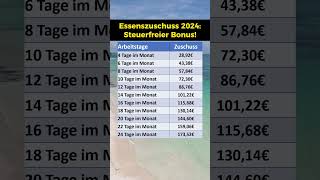 Essenszuschuss 2024 Steuerfreier Bonus [upl. by Chenay]