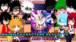 Anime characters reacts to Goku and Vegeta 10K Subscriber Special 🥳❤️15 [upl. by Ahsinauq]