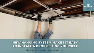 New Hanging System Makes it Easy To Install a Drop Ceiling Yourself [upl. by Brody]