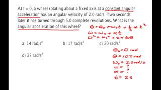 Rotational Kinematics Problem [upl. by Galasyn618]