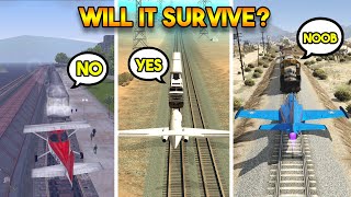 WILL PLANE SURVIVE TRAIN REALISTIC GTA COMPARISON [upl. by Eniger]