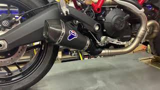 Ducati 2019 Monster 659797 with Carbon Black Termignoni Ducati Performance Slipon Muffler [upl. by Medeah]