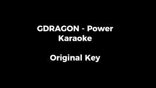 GDRAGON  ‘Power’ Karaoke [upl. by Clarey763]