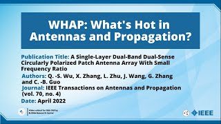 A SingleLayer DualBand DualSense Circularly Polarized Patch Antenna Array With [upl. by Aratehs]