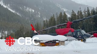 3 dead 4 injured after avalanche hits heliskiing group in BC Interior RCMP [upl. by Ynehpets]