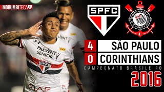 São Paulo 4x0 Corinthians  2016  COM CUEVA quotMAESTROquot TRICOLOR DÁ SHOW EM GOLEADA NO MAJESTOSO ⚽ [upl. by Fabiolas]