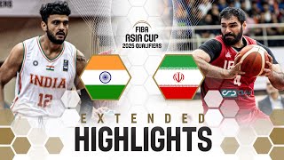 India 🇮🇳 vs Iran 🇮🇷  Extended Highlights  FIBA Asia Cup 2025 Qualifiers [upl. by Urbani]