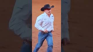 Houston Rodeo Cowboys horse flipped during steer wrestling [upl. by Noreik]