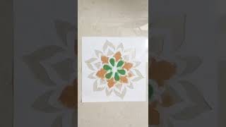 Rangoli Stencil  Rangoli With Paper  Rangoli Design  Indian Craft shorts rangoli [upl. by Adleme]