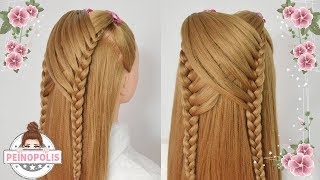 Peinados Faciles y Rapidos para Niñas con Trenzas para Cabello Largo [upl. by Ahsieat374]