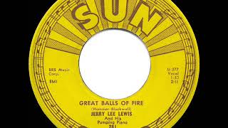 1958 HITS ARCHIVE Great Balls Of Fire  Jerry Lee Lewis a 2 record [upl. by Joyann]