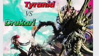 Drukari Vs Tyranid Battle Report VS Worhammer40k [upl. by Hilliard]