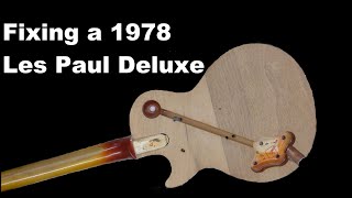 1978 Les Paul Deluxe Repair  Pancake Glue Fail [upl. by Ennazor]