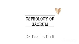 OSTEOLOGY OF SACRUM [upl. by Philbrook601]