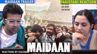 Pakistani Couple Reacts To Maidaan Trailer  Ajay Devgn  Amit Sharma  Boney K  AR Rahman [upl. by Yl888]