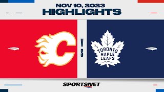 NHL Highlights  Flames vs Maple Leafs  November 10 2023 [upl. by Enasus]