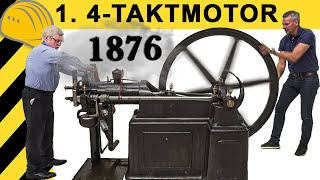 UNGLAUBLICH 1 Otto 4Takt Motor von 1876  KALTSTART  DEUTZ Museum [upl. by Airdnaxela755]