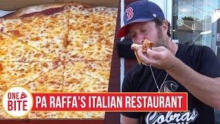 Barstool Pizza Review  Pa Raffas Italian Restaurant New Bedford MA presented by NASCAR [upl. by Shimkus]