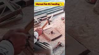 Manual flat diy bending 🔨 diy bending handmade hardwork diycrafts ironwork ironworker [upl. by Ellirpa962]