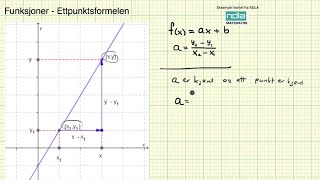 Matematikk 2PY funksjoner Ettpunktsformelen [upl. by Slrahc]