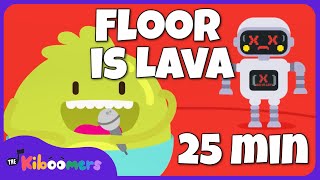 Floor is Lava Song Compilation  The Kiboomers Preschool Freeze Dances [upl. by Zanas]