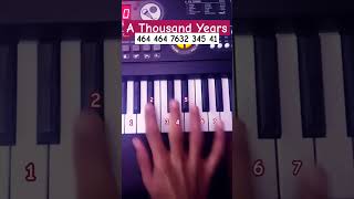 A Thousand Years Easy Piano Tutorial viral shorts [upl. by Undis97]