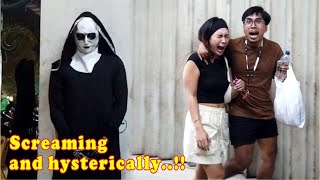 Munculnya VALAK di kota Malioboro Yogyakarta  THE NUN PRANK [upl. by Ahsekyt]